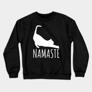 Namaste Stretching Cat Yoga Funny Yoga Tee Shirt Crewneck Sweatshirt